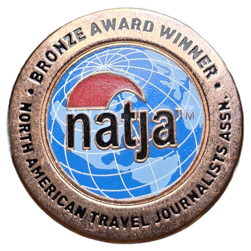 Bronze Award Winner North American Travel Journalists Assn lapel vest pin C8